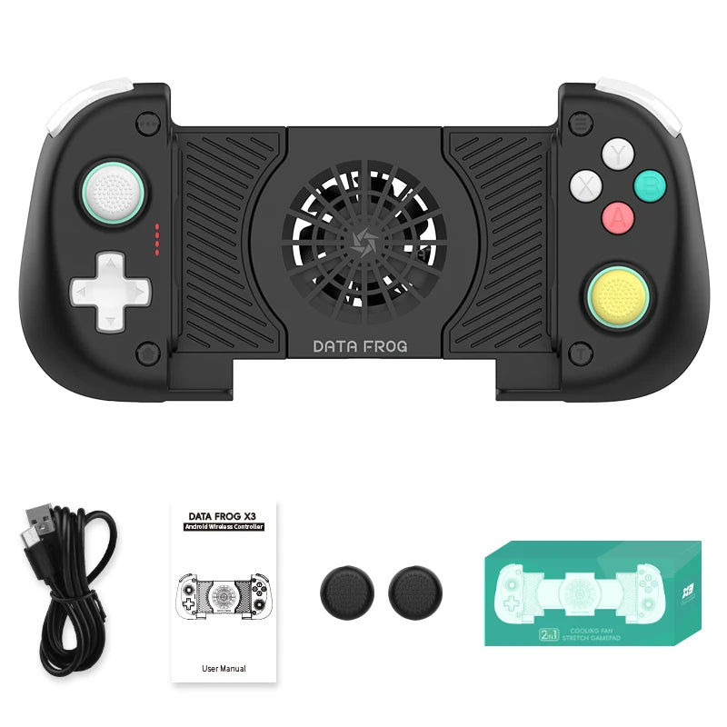 DATA FROG X3 Wireless Game Controller for Android, Switch, and PC, Bluetooth Mobile Gaming Gamepad with Hall-Linear Triggers for PUBG, COD, FIFA, and Mobile Games