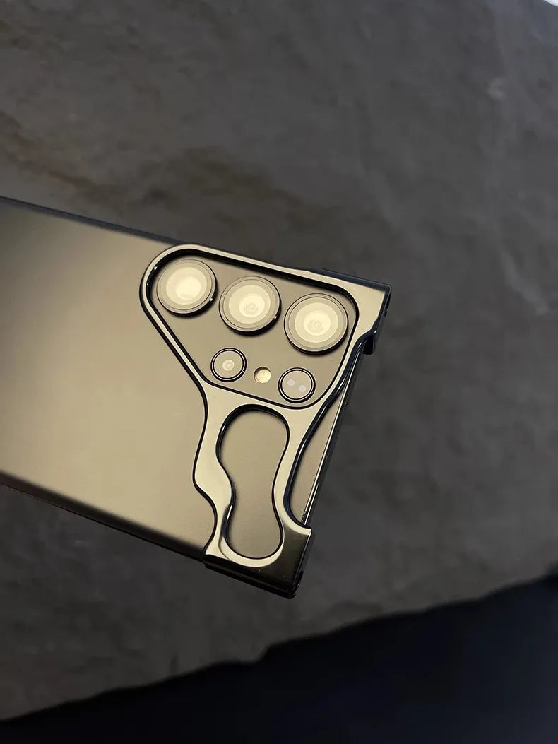 For Samsung Galaxy S25 Series Phone Case Aluminum Alloy Bumper with Lens Film and Corner Protection