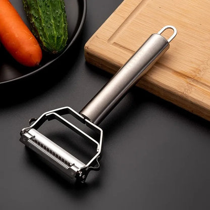Stainless Steel Vegetable Peeler, Multifunctional Double-Head Fruit Peeler and Julienner for Kitchen Use