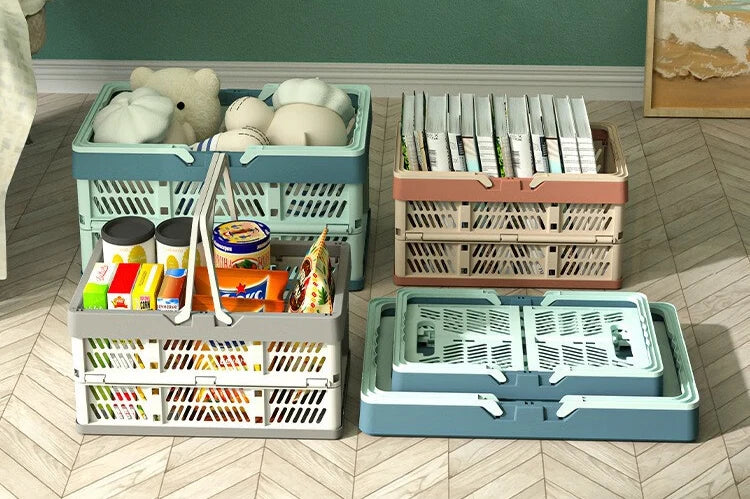 Folding Storage Cabinet – Installation-Free Storage Box Organizer for Living Room, Kitchen, Toys & Snacks