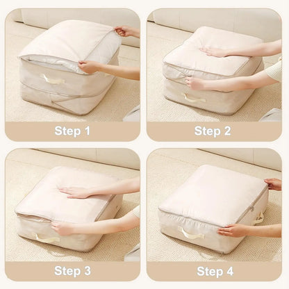 Self-Compression Storage Bag, Ultra Space-Saving Organizer for Clothing, Comforters & Bedding (1PC)