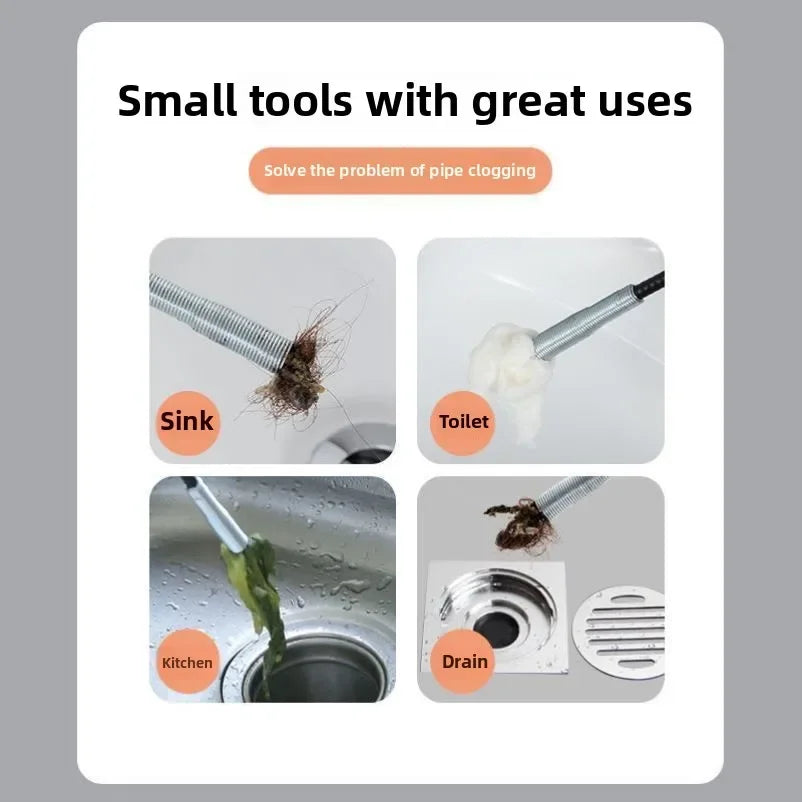 Sewage Pipe Cleaning Tool Drain Unclogger – Professional Pipe Plunger Drain Clog Remover for Clogged Toilets