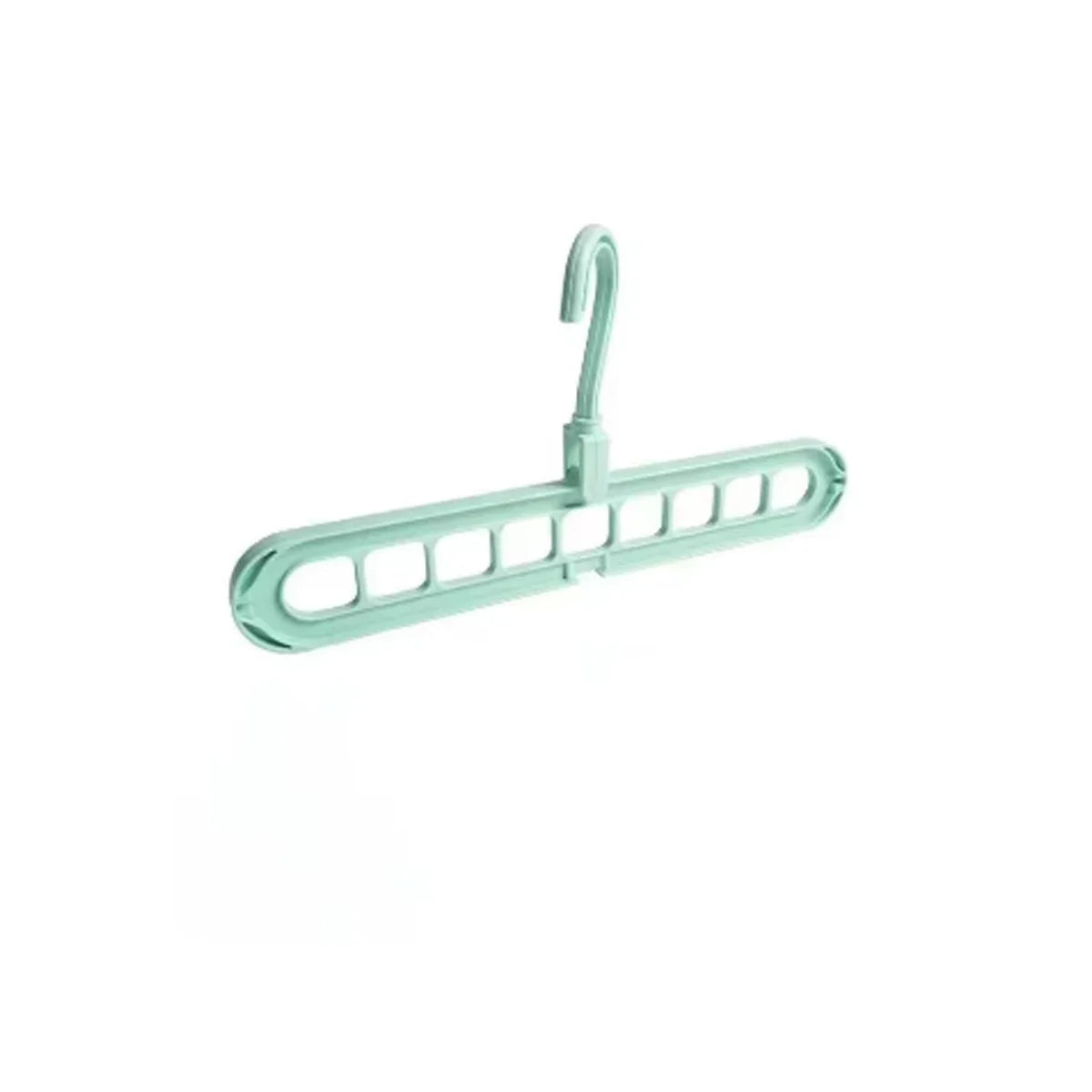 Solid Wood Multi-Hook Clothes Hanger – Vintage Wooden Organizer with 8 Hooks for Underwear & Accessories