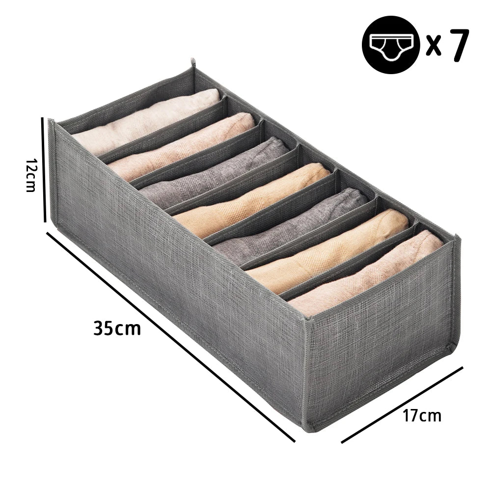 Foldable Clothes Organizer with Handles – Jeans Storage Box for Closet Drawer & Wardrobe Organization
