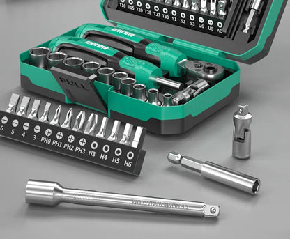 BAOLIAN 40-Piece Screwdriver and Wrench Set, Ratchet Magnetic Screwdriver Bit Kit for Household DIY Repair