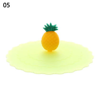 Cartoon Silicone Cup Cover 10cm – Cute Heat-Resistant Leak-Proof Sealed Lid Dustproof Suction Cup Tea Cover