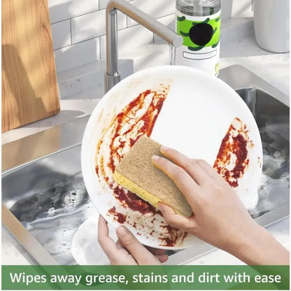Pack of Kitchen Sponges – Natural Cellulose Dish Sponges Durable Scratch-Free Kitchen Cleaning Tools