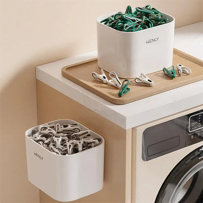 12–36PCS Plastic Clothes Pins with Storage Box, Multi-Purpose Laundry & Food Clips
