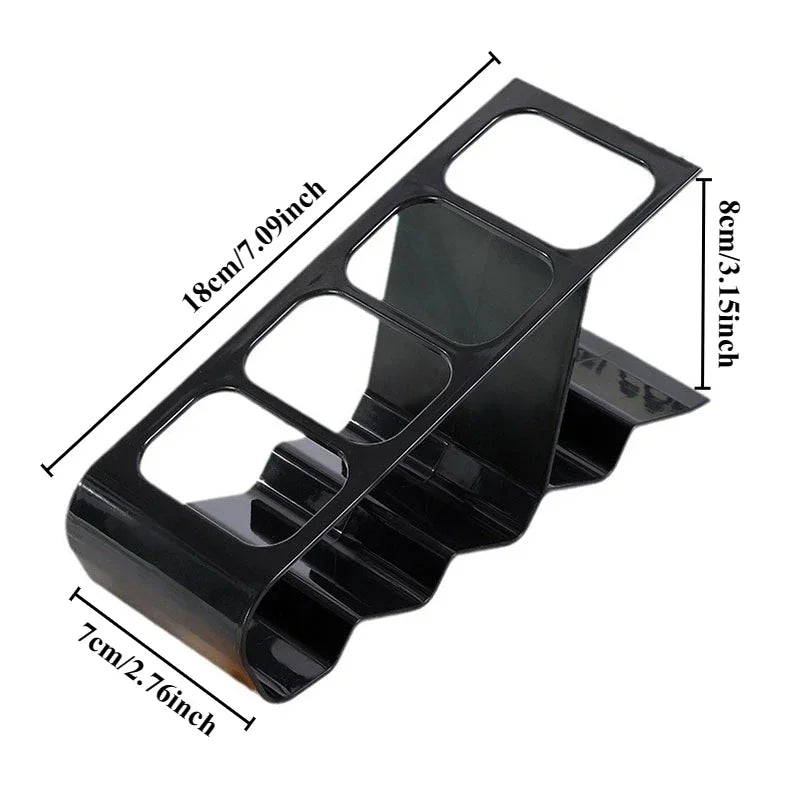4-Slot Remote Control Holder, Plastic Desk Organizer for Living Room, Office & Home Storage