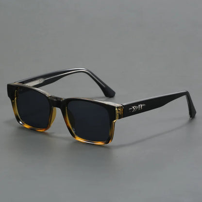 Square Polarized Sunglasses for Men and Women with Metal Core Frame, UV400 Protection, Unisex Fashion Eyewear for Travel, Driving, and Outdoor Activities