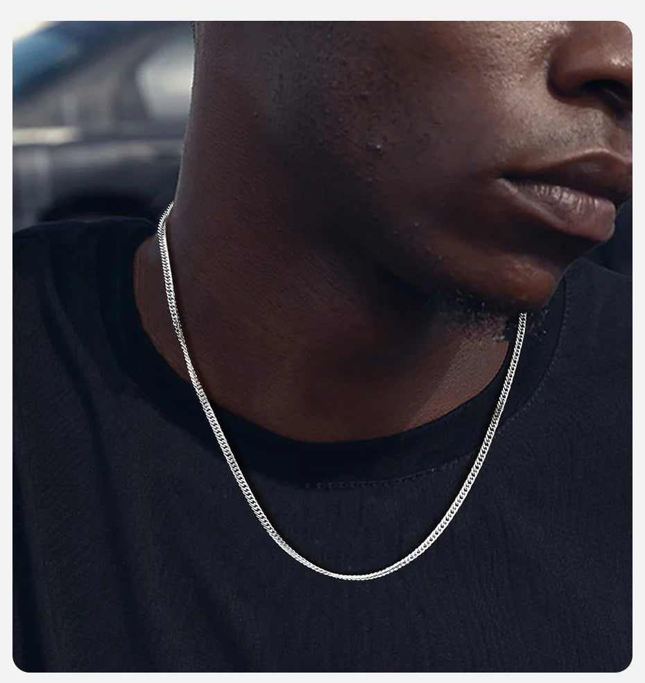 Vnox Stainless Steel Cuban Link Chain Necklace for Men and Women, Thick Miami Curb Chain, Waterproof Silver Unisex Jewelry