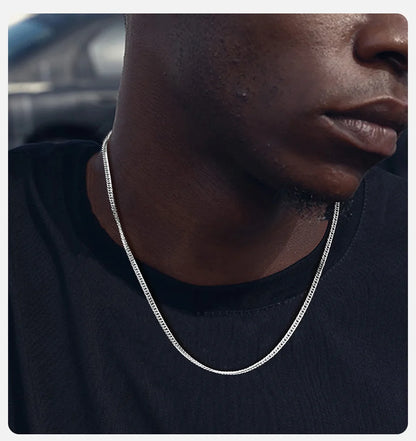 Vnox Stainless Steel Cuban Link Chain Necklace for Men and Women, Thick Miami Curb Chain, Waterproof Silver Unisex Jewelry