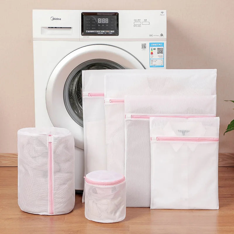 Laundry Bags Set, 6-Piece Fine Mesh Wash Bags for Clothing, Cute Print Laundry Organizer Pouches