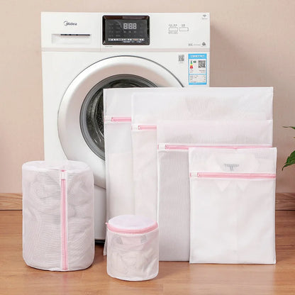 Laundry Bags Set, 6-Piece Fine Mesh Wash Bags for Clothing, Cute Print Laundry Organizer Pouches