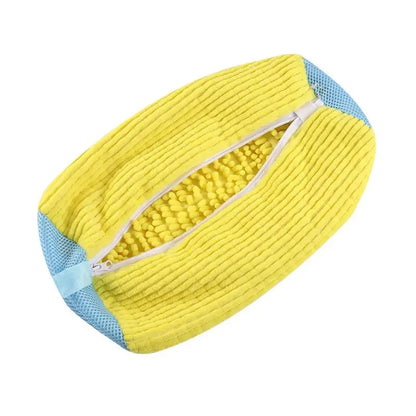 Shoe Washing Bag for Washing Machine – Zippered Laundry Cleaning Bag with Soft Fibers for Sneakers
