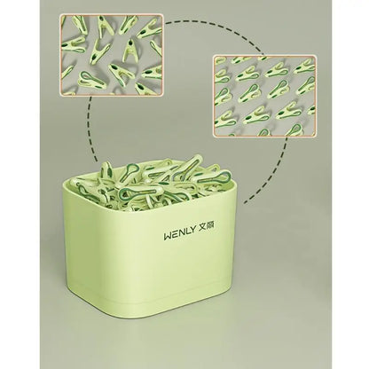 12–36PCS Plastic Clothes Pins with Storage Box, Multi-Purpose Laundry & Food Clips