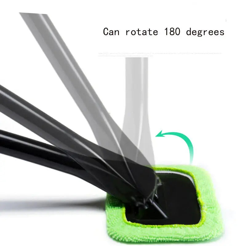 Car Window Cleaner Brush Kit – Windshield Cleaning Wash Tool Set with Long Handle Interior Auto Glass Wiper