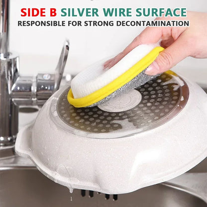 Dishwashing Sponge Reusable Washable – Double-Sided Magic Sponge for Kitchen Cleaning