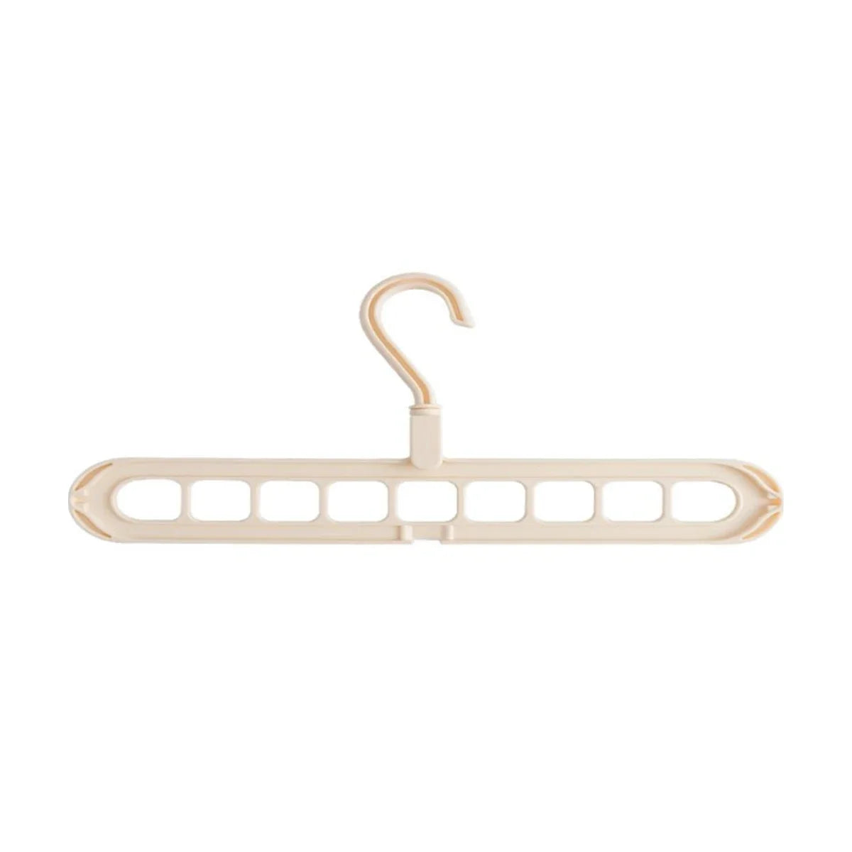 Solid Wood Multi-Hook Clothes Hanger – Vintage Wooden Organizer with 8 Hooks for Underwear & Accessories