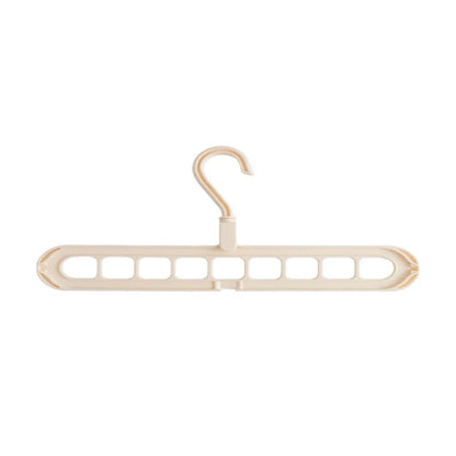 Solid Wood Multi-Hook Clothes Hanger – Vintage Wooden Organizer with 8 Hooks for Underwear & Accessories