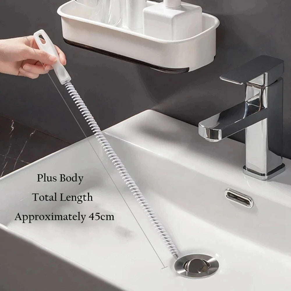 Pipe Dredging Brush – Flexible Drain Cleaner for Bathroom Hair, Sink & Sewer Clog Removal