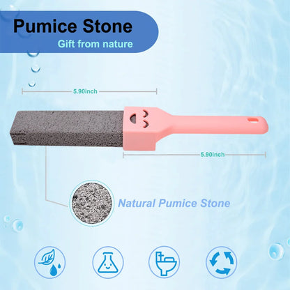 Pumice Stone Cleaning Stick – Toilet Seat Limescale Rust Stain Dirt Removal Brush for Bathroom Tile Sink Household Cleaning