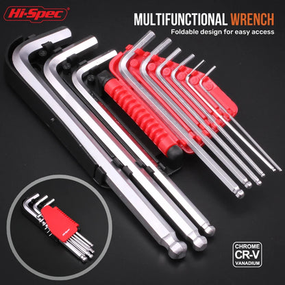Hi-Spec Socket Wrench Set, 1/2" 3/8" 1/4" Drive Ratchet Tool Kit for Car and Home Repair