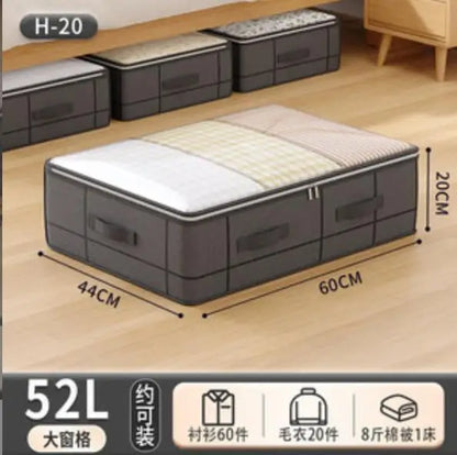 Large Underbed Storage Bag, Foldable Clothes & Quilt Organizer for Bedroom, Dorm & Wardrobe