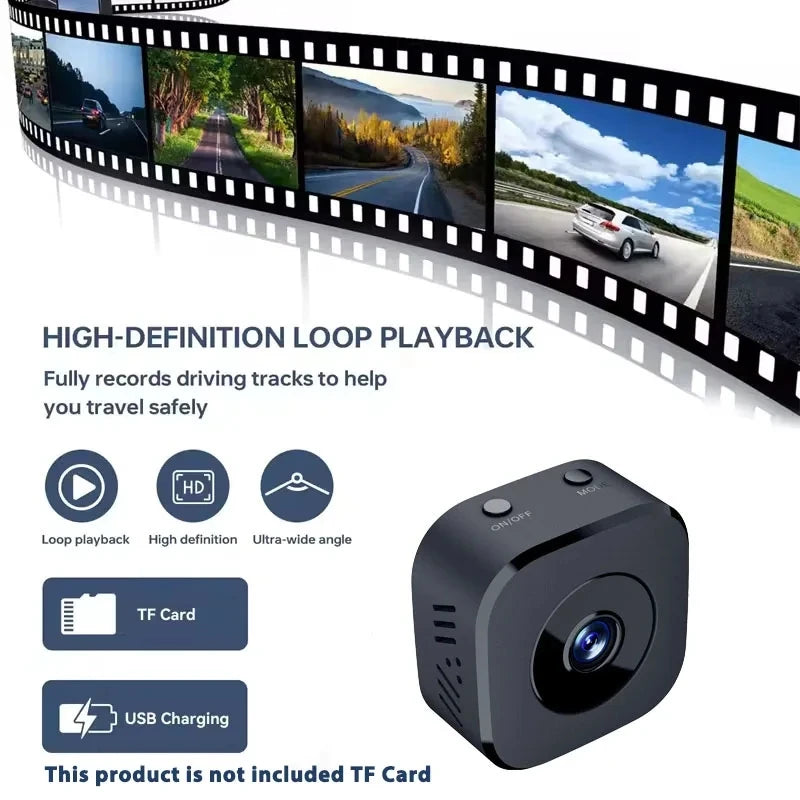 Mini WiFi Security Camera 4K Full HD with Two-Way Audio, Motion Detection, Color Night Vision, IP66 Waterproof Indoor/Outdoor Surveillance Camera for Home and Pet Monitoring