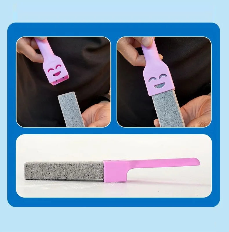 Pumice Stone Cleaning Stick – Toilet Seat Limescale Rust Stain Dirt Removal Brush for Bathroom Tile Sink Household Cleaning