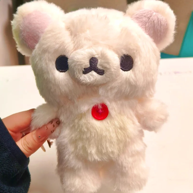 20cm Rilakkuma Plush Doll Long Hair Series, Super Soft Kawaii Bear Stuffed Animal Toy, Cute Cartoon Plush for Kids and Collectors