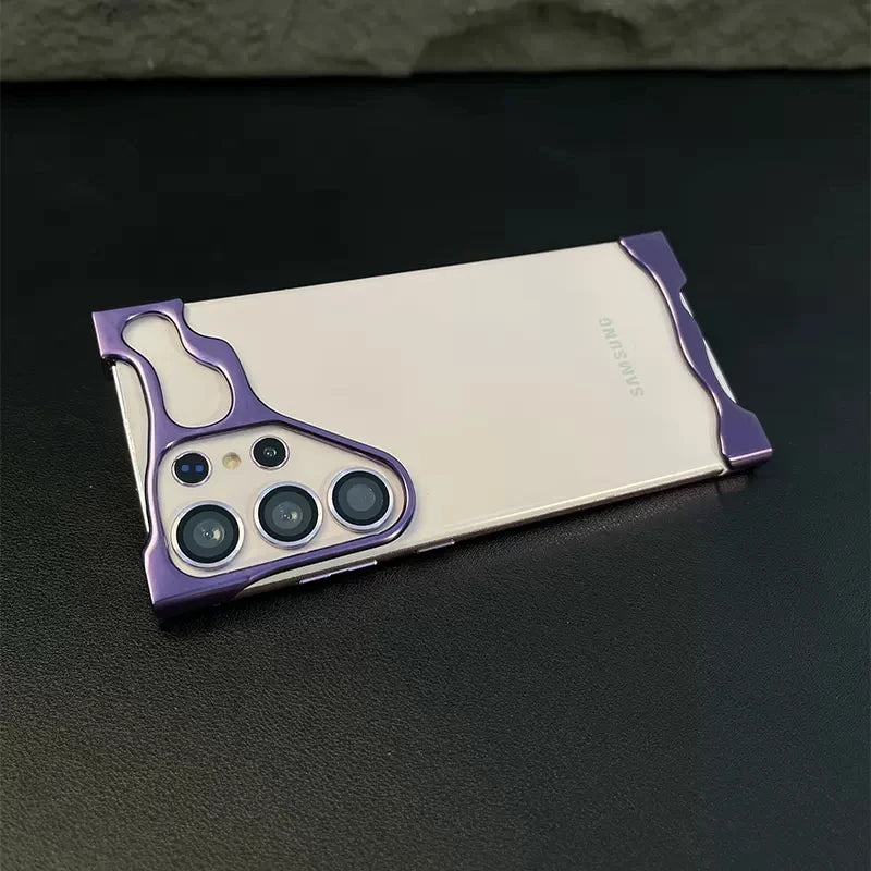 For Samsung Galaxy S25 Series Phone Case Aluminum Alloy Bumper with Lens Film and Corner Protection