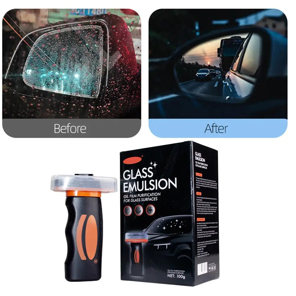Handheld Glass Emulsion Oil Film Remover – Car Windshield Cleaner for Front, Side, and Rear Auto Glass