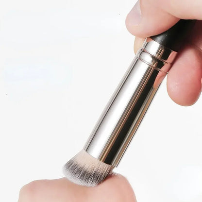 Premium Foundation and Concealer Brush Set, Dense Blending Contour and Blusher Makeup Brushes with Wooden Handle, Flawless Under-Eye Face Brush Set