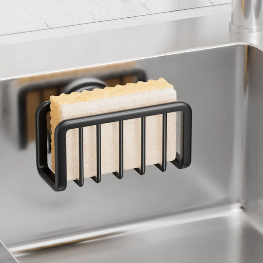 Sponge Holder for Kitchen Sink, Suction Cup Sink Organizer Rustproof Removable Sponge Caddy