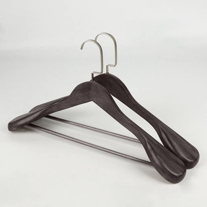 Wide Shoulder Wooden Clothes Hanger – Heavy-Duty Suit & Coat Hanger for Wardrobe Storage