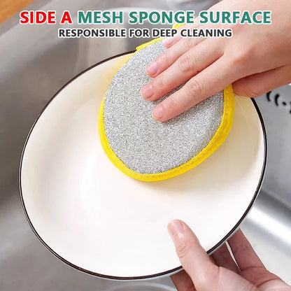 Dishwashing Sponge Reusable Washable – Double-Sided Magic Sponge for Kitchen Cleaning