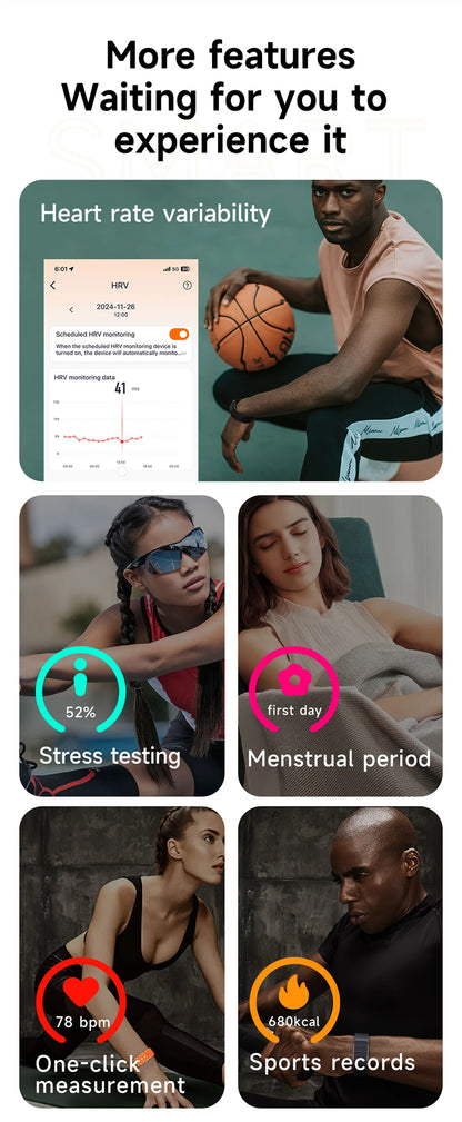 Fitness Tracker Smart Bracelet with Heart Rate, Blood Pressure and SpO₂ Monitor, 127 Sports Modes, Bluetooth 5.2, Call Reminder, Waterproof Smartwatch Band for Men and Women