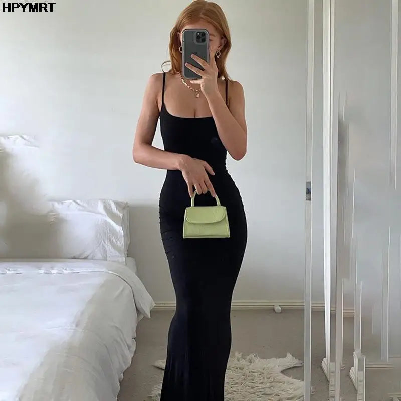 Women’s Satin Slip Maxi Dress Sleeveless Backless Bodycon Gown, Elegant Slim Fit Party Evening Dress for Spring and Special Occasions