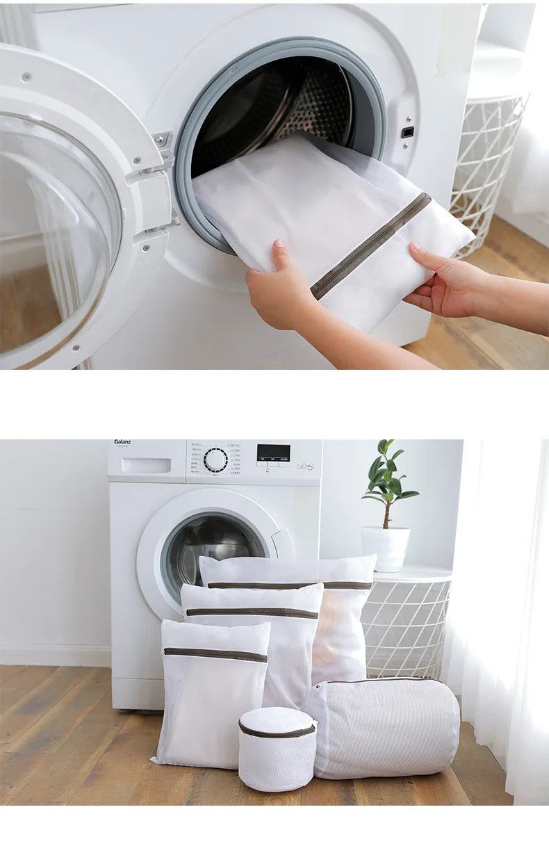 Laundry Bags Set for Washing Machine, Fine Mesh Oxford Fabric Wash Bags for Clothes, Underwear and Bras