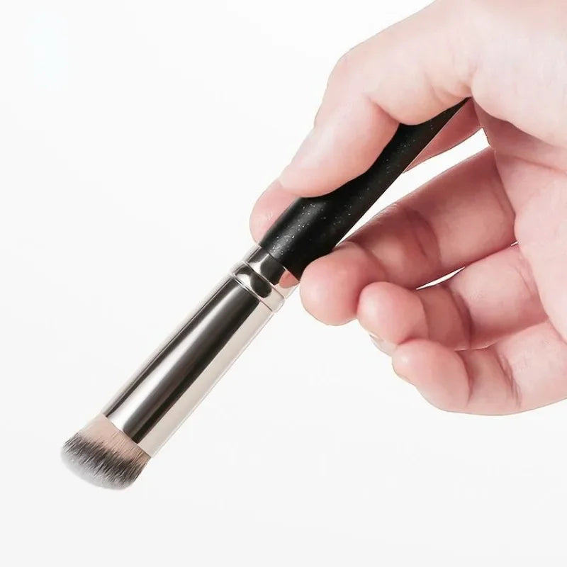 Premium Foundation and Concealer Brush Set, Dense Blending Contour and Blusher Makeup Brushes with Wooden Handle, Flawless Under-Eye Face Brush Set