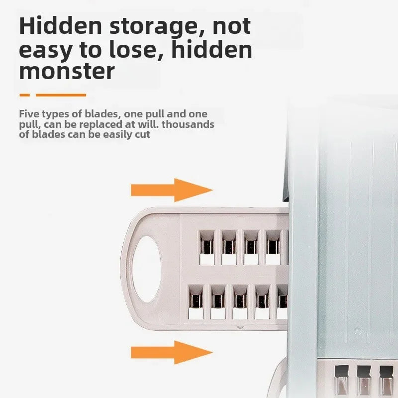 7-in-1 Mandoline Slicer for Kitchen, Multifunctional Food Slicer & Grater for Potatoes, Cheese, Vegetables, Carrots & Cucumbers