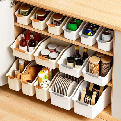 2/3PCS Plastic Under Sink Organizer with Wheels – Rolling Storage Bins for Kitchen Cabinet & Bottle Organization