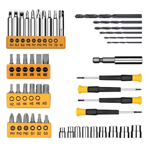 DEKO 126Pcs Power Tool Combo Kits with 8V Cordless Drill,10MM 3/8'' Keyless Chuck,Professional Home Household DIY Hand Tool Kits