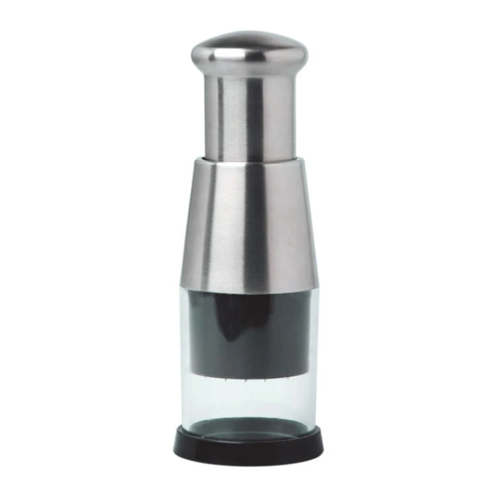 Stainless Steel Manual Hand Chopper – Mini Garlic Chopper Vegetable Slicer Mincer Crusher for Garlic, Ginger, Herbs, and Nuts
