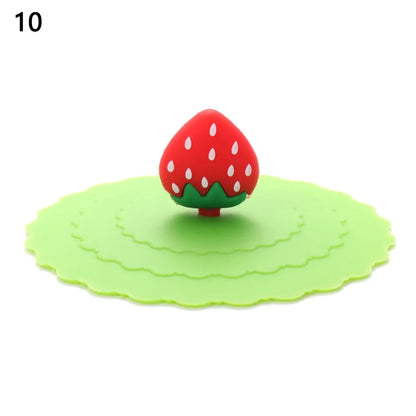Cartoon Silicone Cup Cover 10cm – Cute Heat-Resistant Leak-Proof Sealed Lid Dustproof Suction Cup Tea Cover
