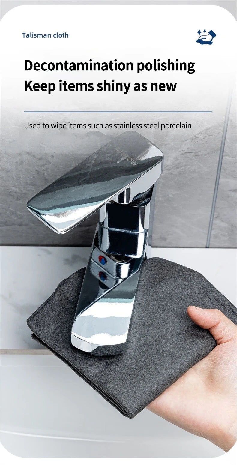 Thickened Magic Cleaning Cloth – Microfiber Glass Cleaning Towel Reusable Washable Lint-Free Cleaning Rag