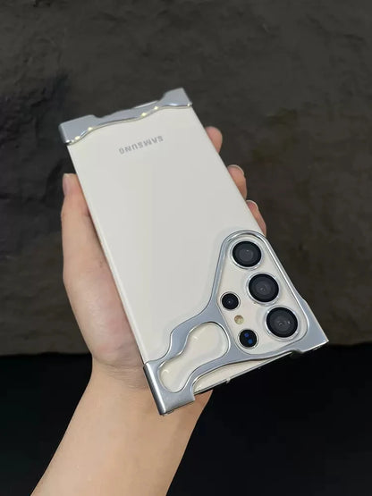 For Samsung Galaxy S25 Series Phone Case Aluminum Alloy Bumper with Lens Film and Corner Protection