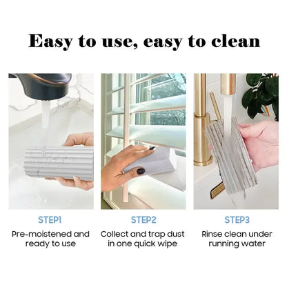 Car Damp Clean Duster Sponge – Reusable Eraser Brush for Auto, Blinds, Kitchen, and Window Cleaning