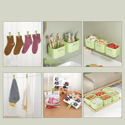 12–36PCS Plastic Clothes Pins with Storage Box, Multi-Purpose Laundry & Food Clips